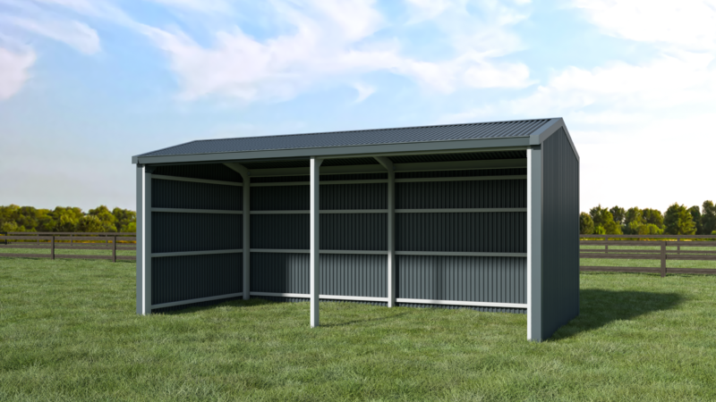Double Horse Shelter - Gable Roof - Image 3