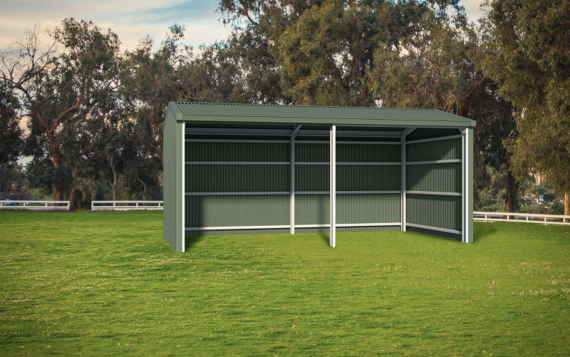 Double Horse Shelter - Gable Roof - Image 2