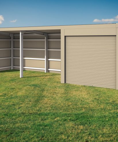 Double Shelter with Storage - Skillion