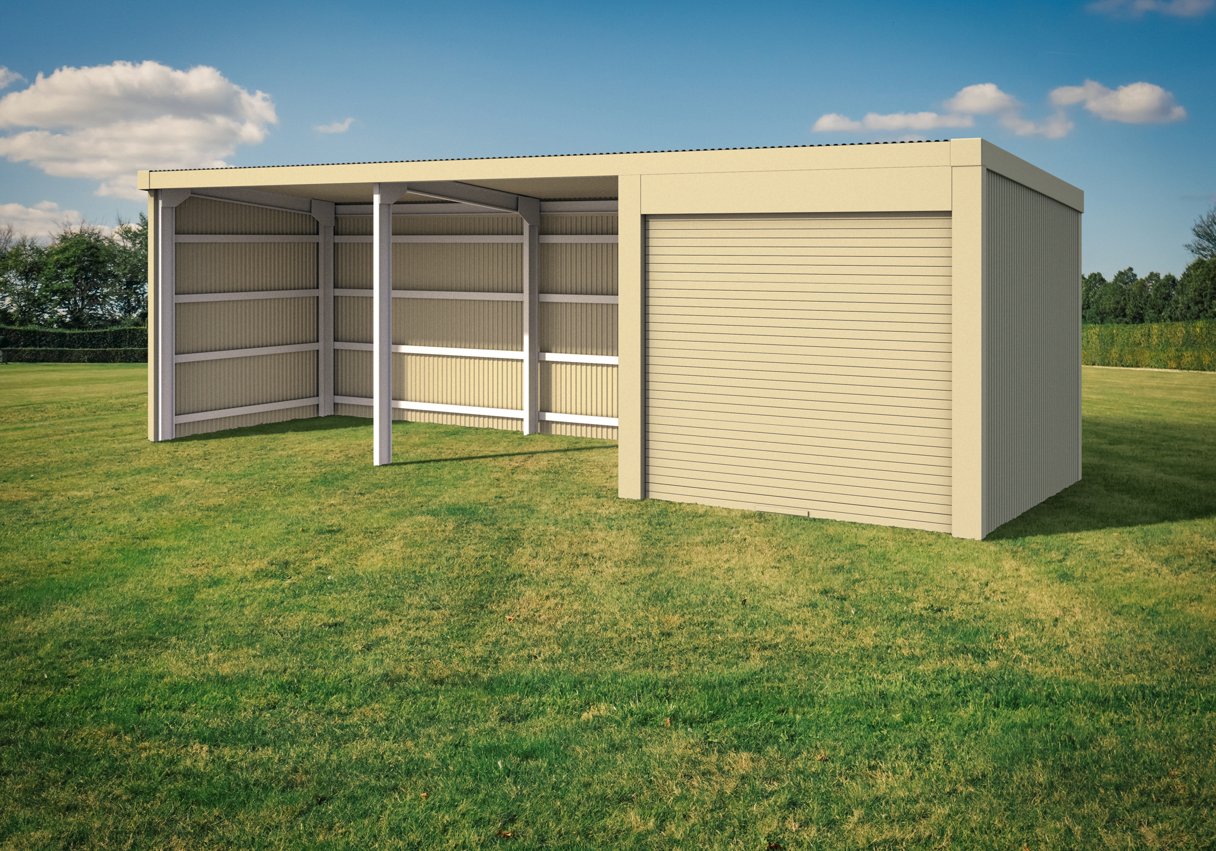 Double Shelter with Storage - Skillion - Image 2